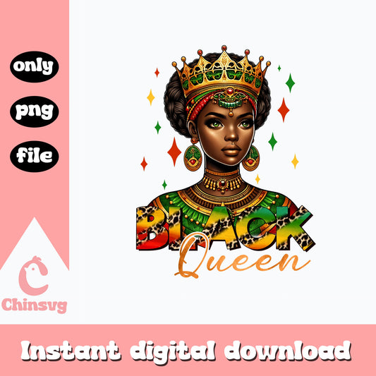 Black Queen PNG, African American Woman Crown PNG, Juneteenth PNG