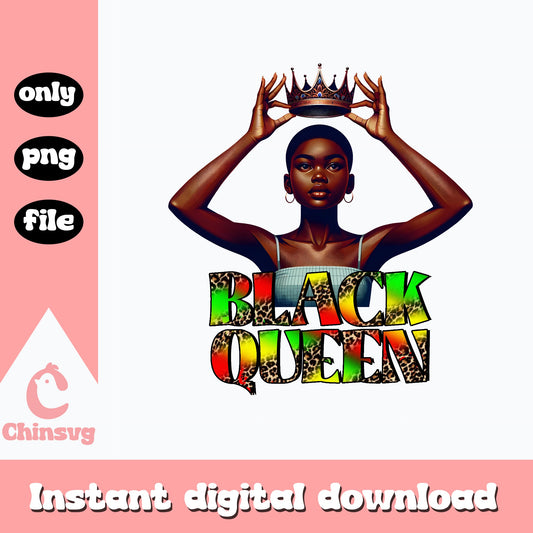 Black Queen PNG, Afro Woman Crown Sublimation, Juneteenth PNG
