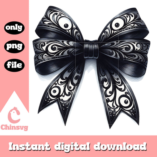 Black bow tie design png, black bows​ png, trending png