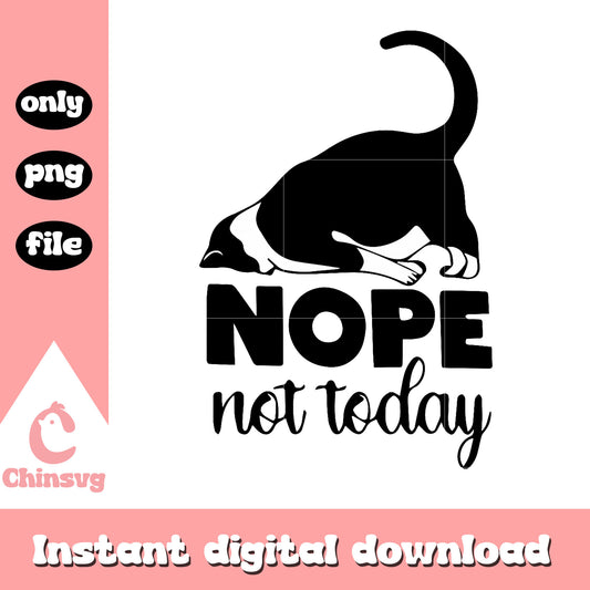 Black cat nope not today png, black cat png, quotes png