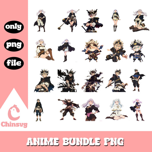 Black clover asta and Noelle Silva bundle png