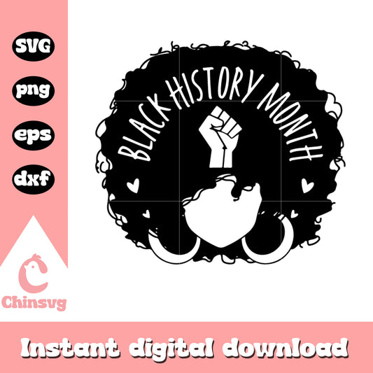Black history month fit symbol svg, Black history month svg