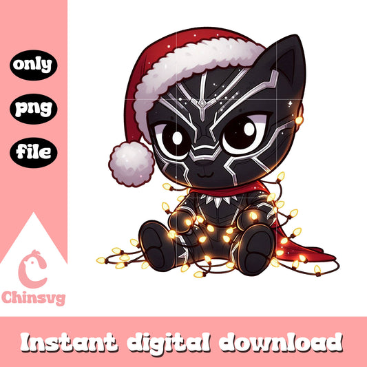 Black panther santa hat design png, the avengers png