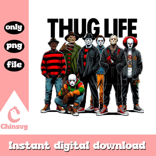 Black style horror thug life red vibe png, thug life png