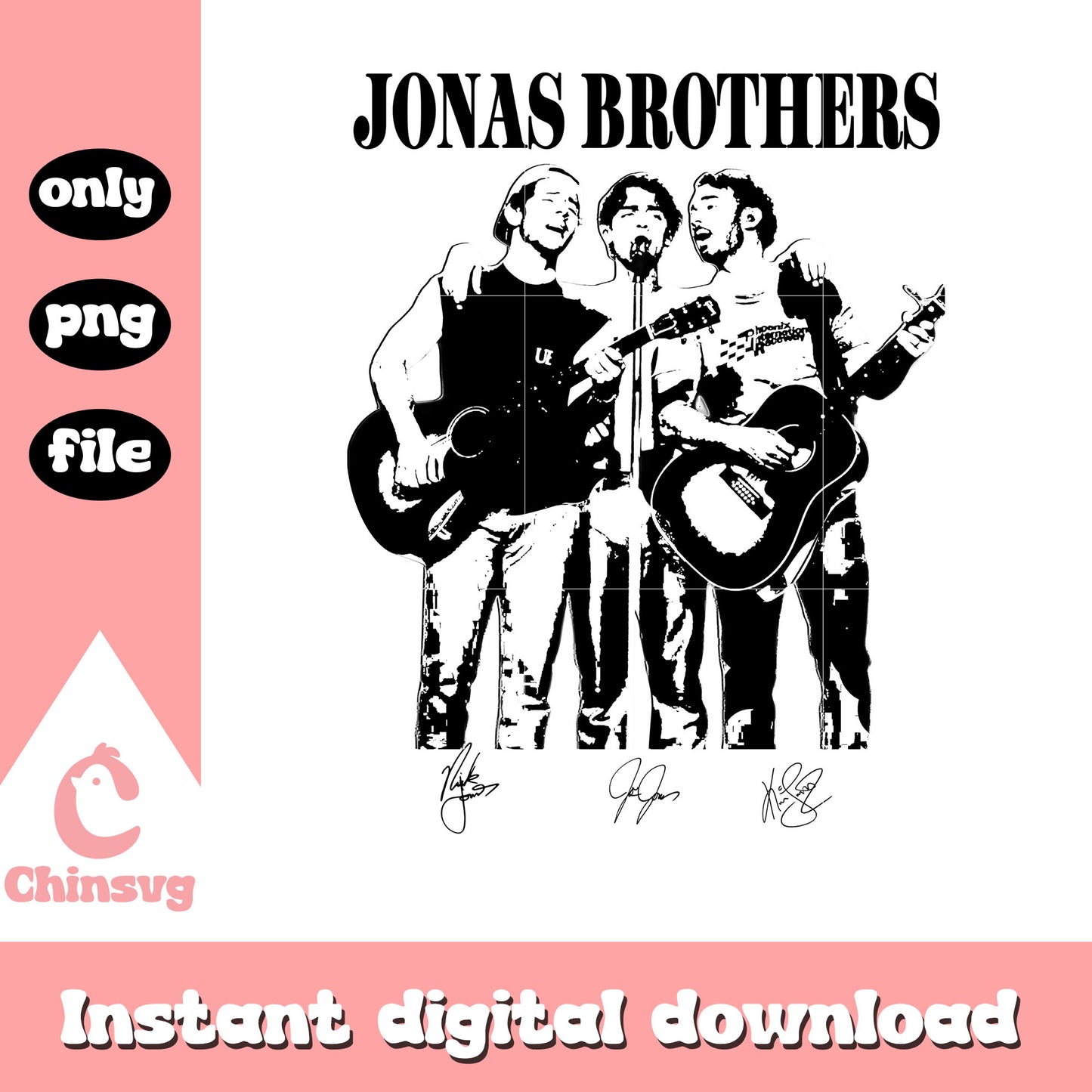 Black white jonas brothers band png, jonas brothers tour​ png