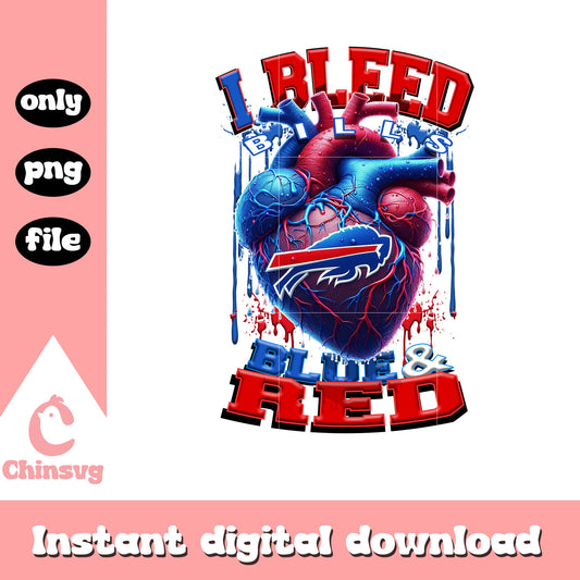 Blue and red heart team buffalo bills png, buffalo bills nfl png