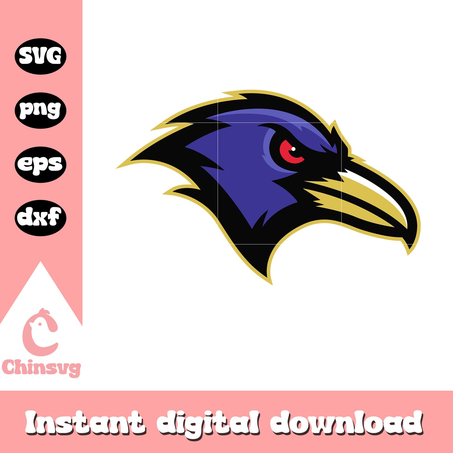 Blue bird baltimore ravens symbol svg, nfl logo svg