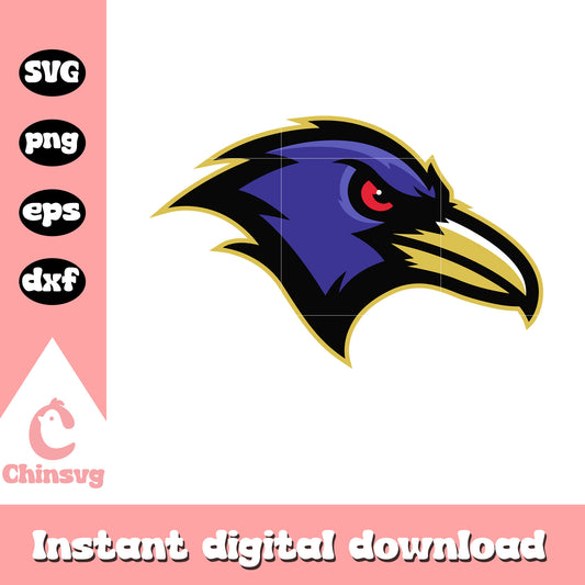 Blue bird baltimore ravens symbol svg, nfl logo svg