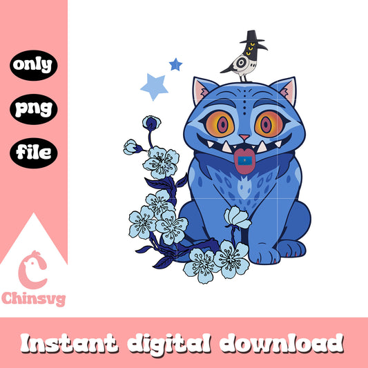 Blue demon tiger and susie design png, derpy tiger character png