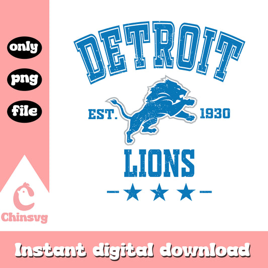 Blue detroit lions logo png, list all 32 nfl teams​ png