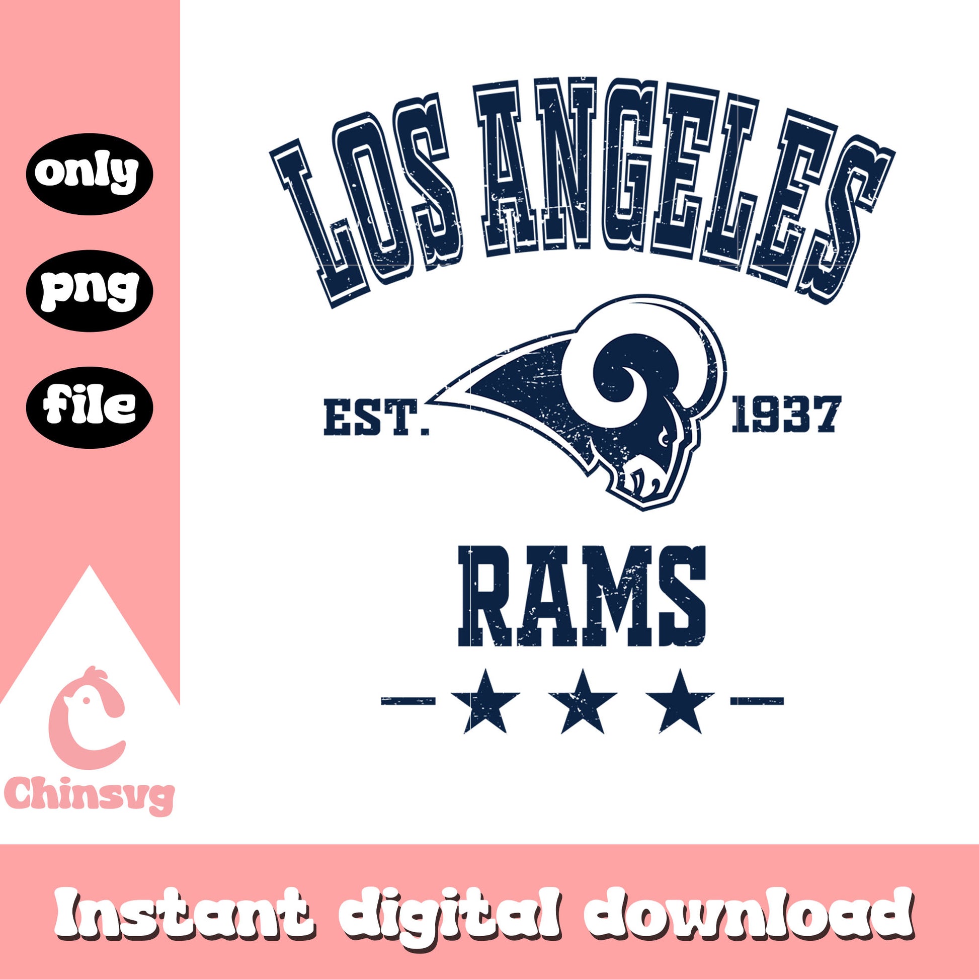 Blue rams logo design png, los angeles rams​ football png