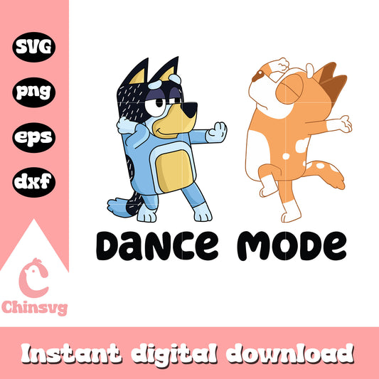 Bluey Bingo dance mode svg, bluey bingo dancing svg, cartoon svg