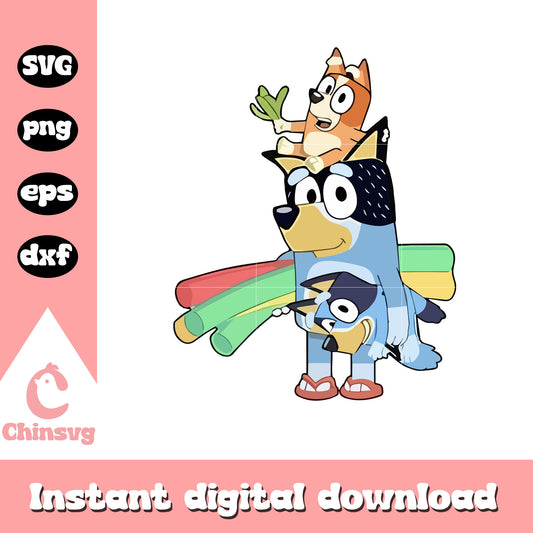 Bluey Bingo play with dad design svg, bluey game svg