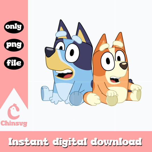 Bluey and bingo character png, bluey png, cartoon png