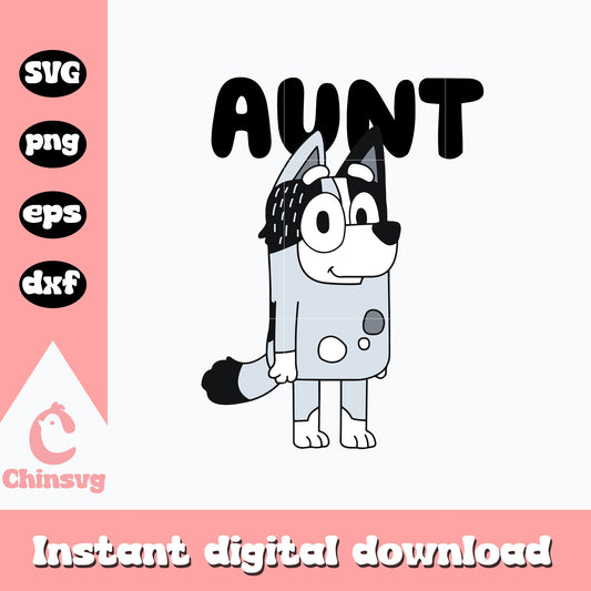 Bluey cartoon aunt character svg, bluey svg, cartoon svg