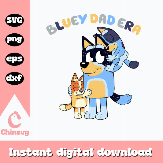 Bluey cartoon bluey dad era svg, bluey dad svg, cartoon svg