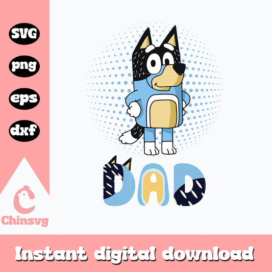 Bluey cartoon dad bandit svg, bluey dad svg, cartoon svg