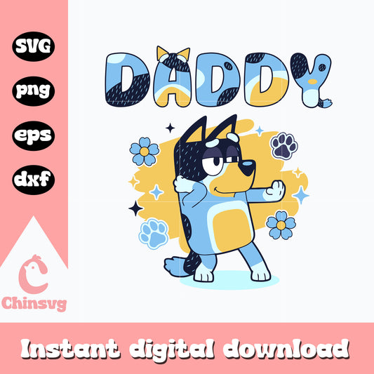 Bluey character bandit svg, bluey dad svg, cartoon svg
