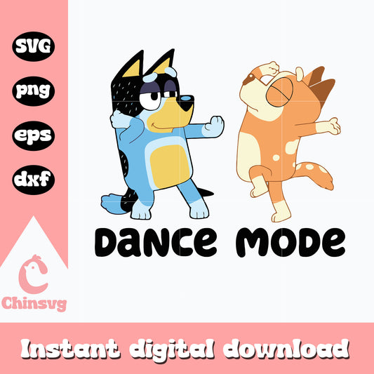 Bluey dad and mum dance mode svg, bluey svg, cartoon svg