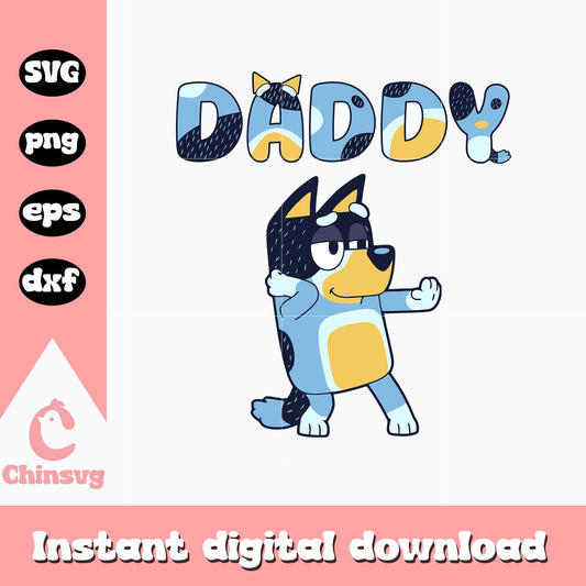 Bluey dad bandit dance svg, bluey dad svg, cartoon svg
