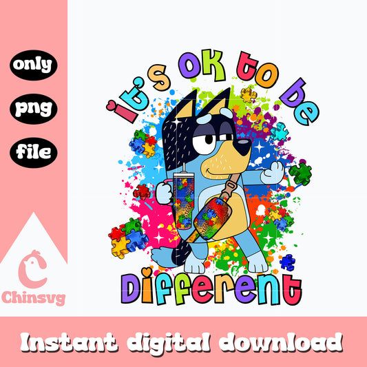 Bluey dad it's ok to be different  png, dad png, cartoon png