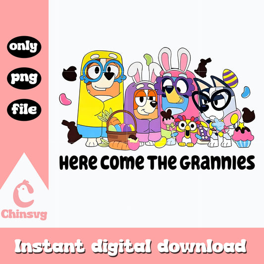  Bluey's family here come the grannies png, bluey png, cartoon png