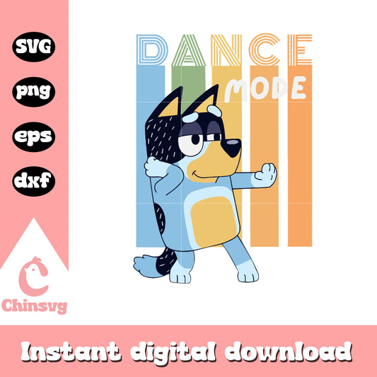 Bluey dad dance mode design svg, bluey dad dancing svg