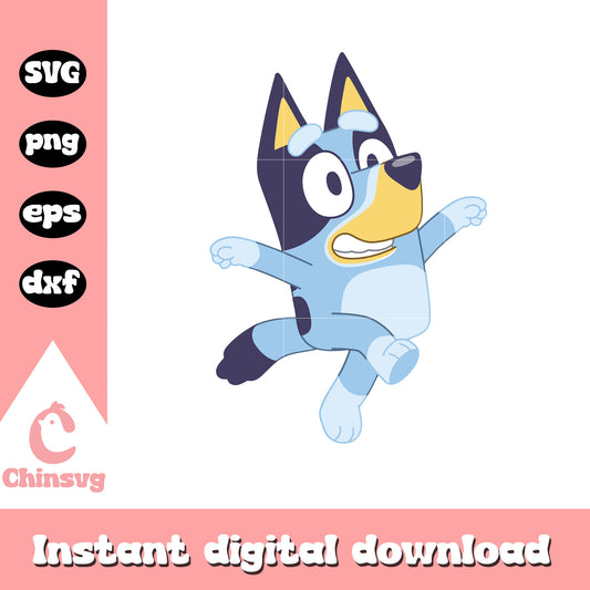 Bluey dog funny svg, bluey main character svg, bluey cartoon svg