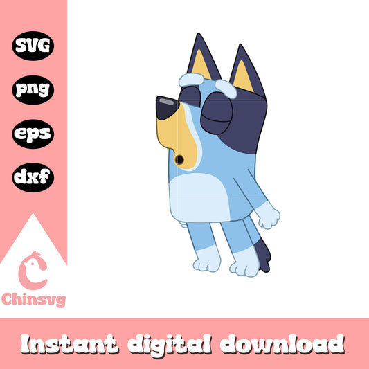 Bluey emotions design svg, cast of bluey cartoon svg