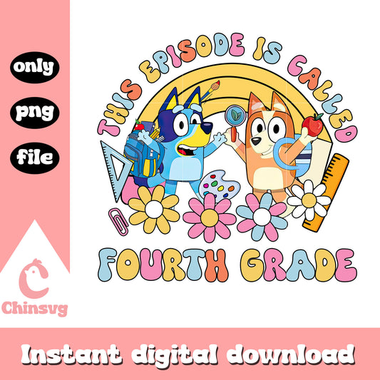 Bluey this episode is called fourth grade png, bluey bingo movie png