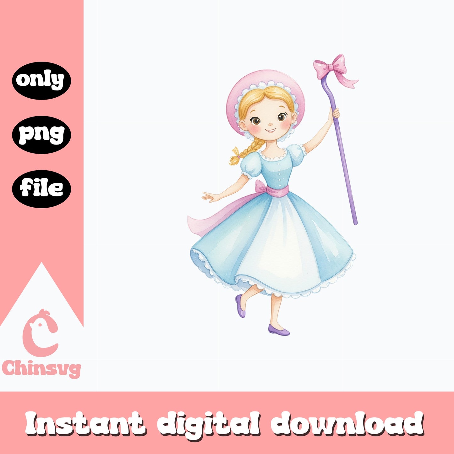 Bo Peep Toy Story PNG, Disney Clipart, Watercolor PNG