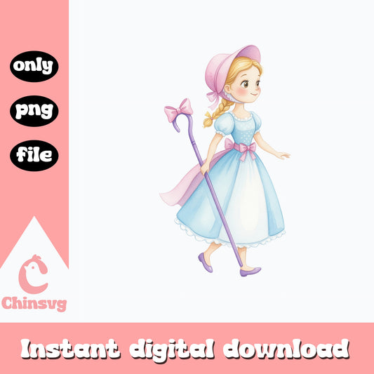 Bo Peep Toy Story PNG, Disney Princess Clipart, Cute PNG