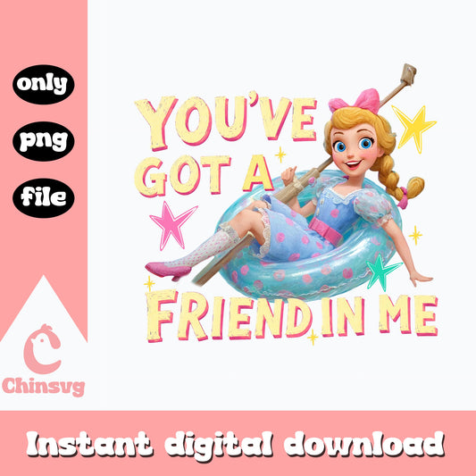Bo Peep You've Got A Friend In Me PNG, Toy Story PNG, Disney PNG