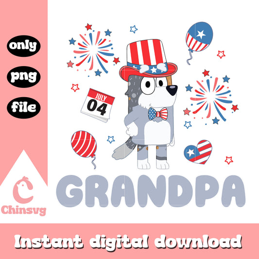 Bob grandpa dog happy 4th of july png, bob dog disney png