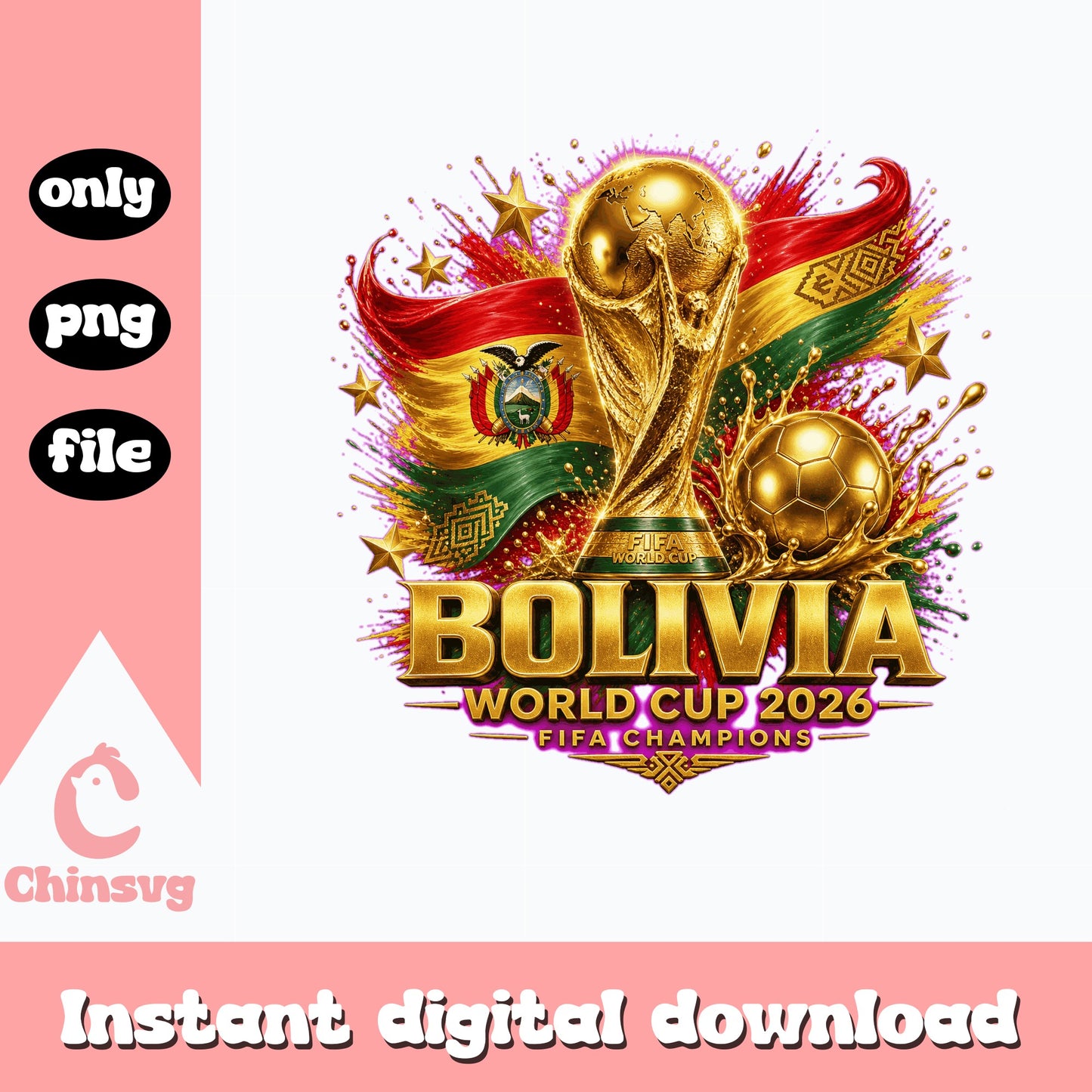Bolivia World Cup 2026 PNG, FIFA Champions Soccer, Bolivia Flag PNG