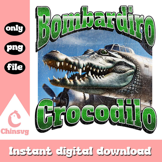 Bombadiro crocodilo meme design png, funny meme png, trending png