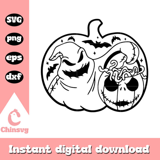 Boogie and jack pumpkin svg, halloween svg, pumpkin svg