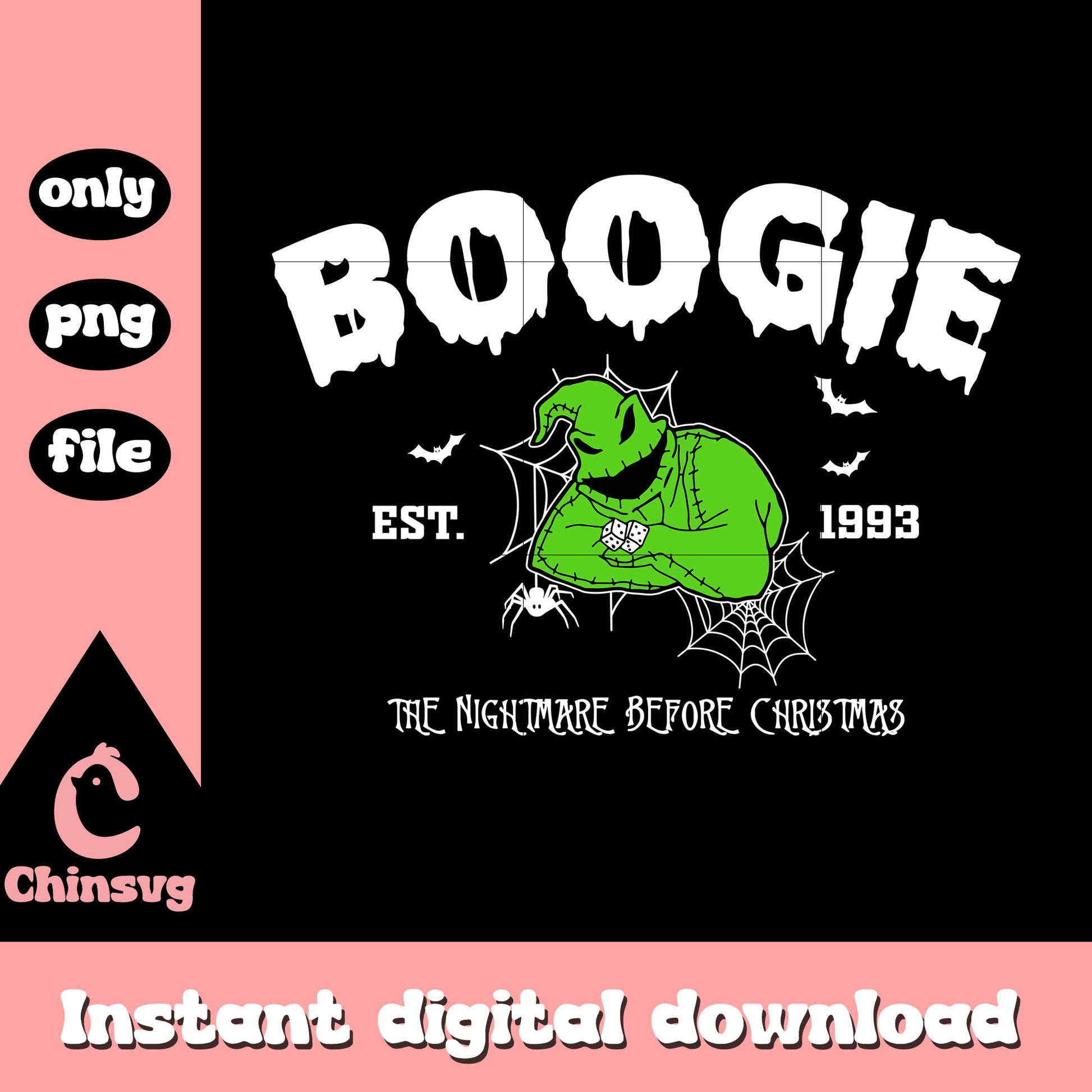 Boogie est 1993 nightmare before christmas design png, oogie boogie png