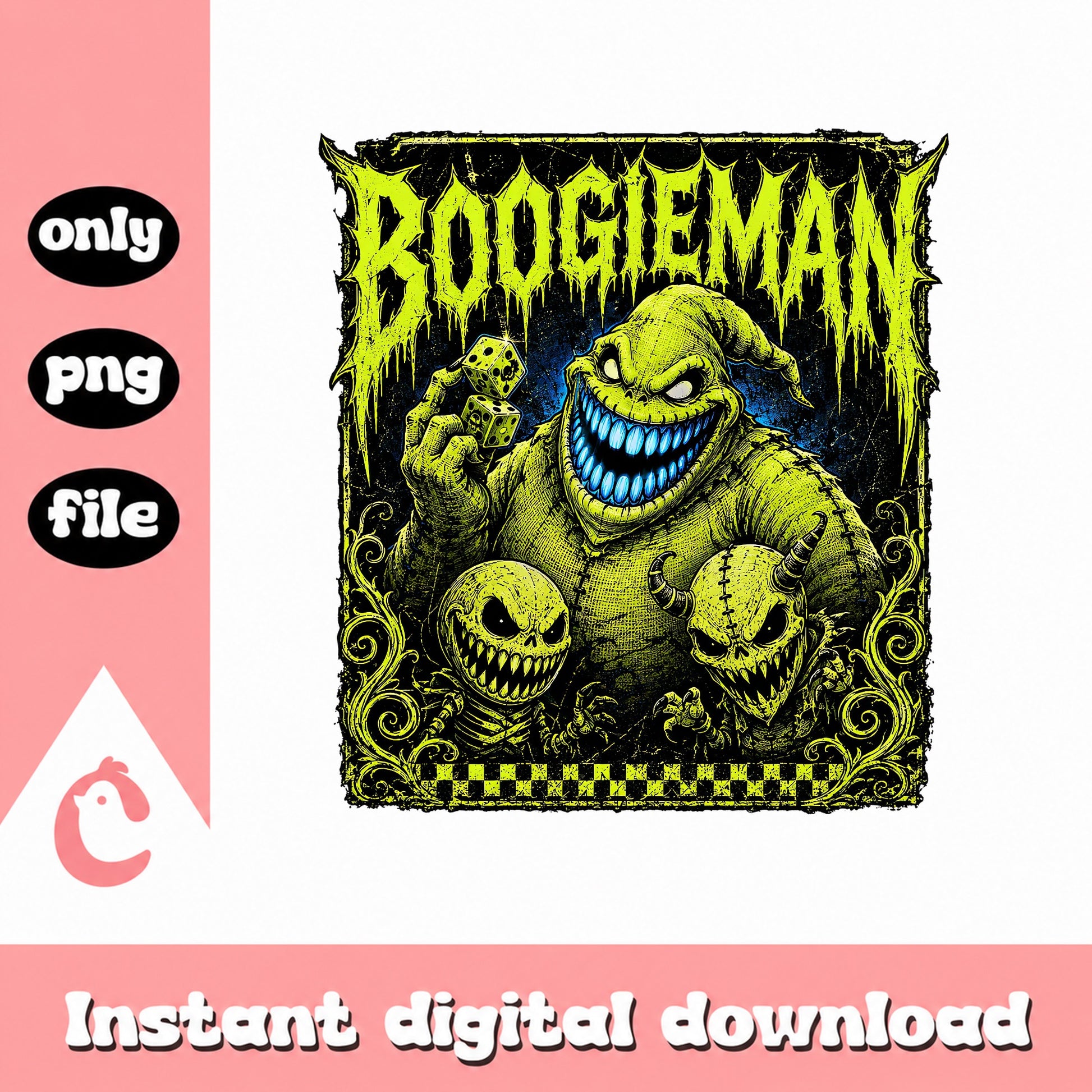 Boogieman Horror PNG Bundle, Scary Monster Design, Halloween PNG