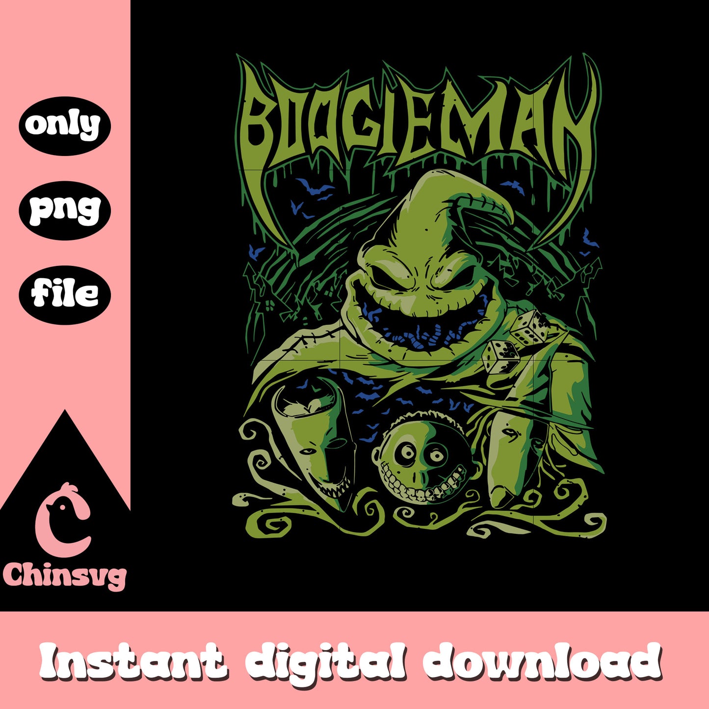 Boogie man cartoon design png, oogie boogie movie png