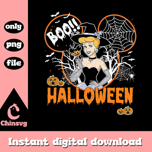 Boo halloween mickey ear cinderella witch png, disney cinderella png