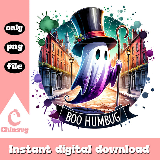 Boo humbug ghost halloween png, ghost cute png, halloween png