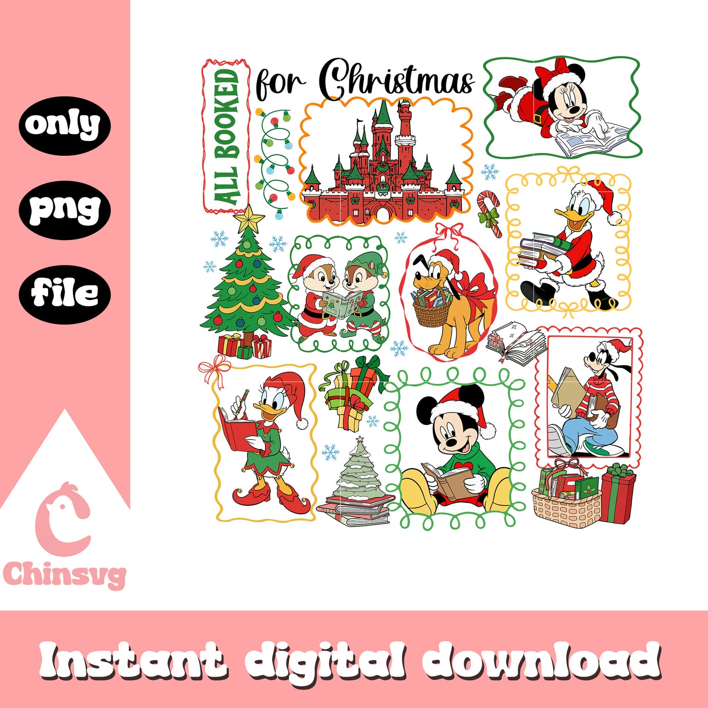 Booked for christmas mickey png, mickey characters​​ ​png