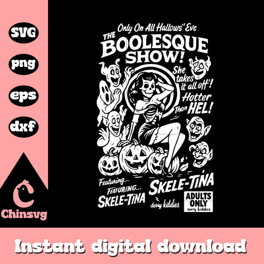 Boolesque show happy halloween design svg, halloween designs svg