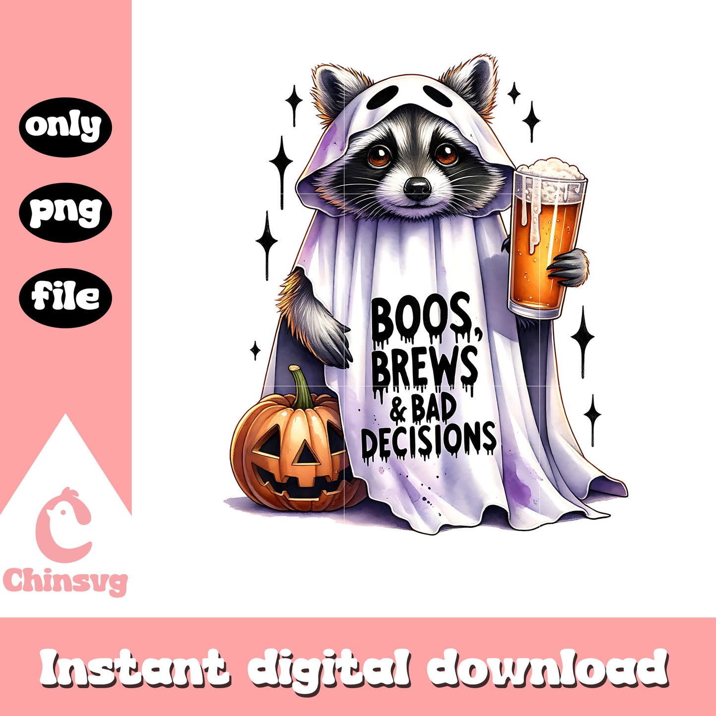 Boos brews feral ghost costume png, halloween costumes png