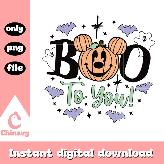 Boo to you mickey pumpkin png, mickey head png, halloween pumpkin png