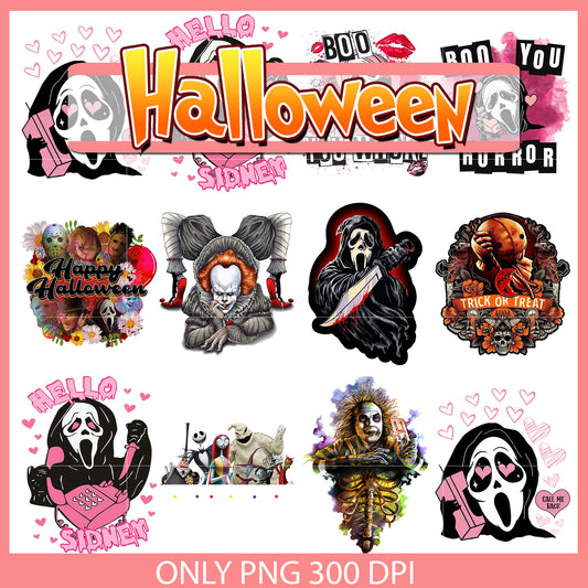 Boo you horror ghostface design bundle png, ghost faces​ png