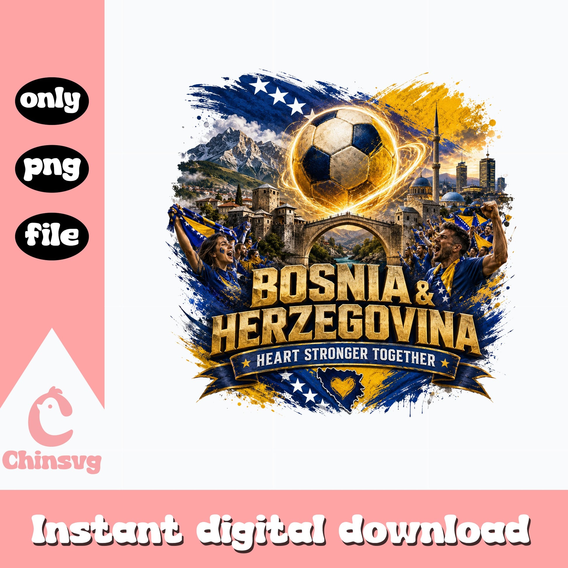 Bosnia And Herzegovina Soccer PNG, Football Fan Shirt PNG, Soccer PNG