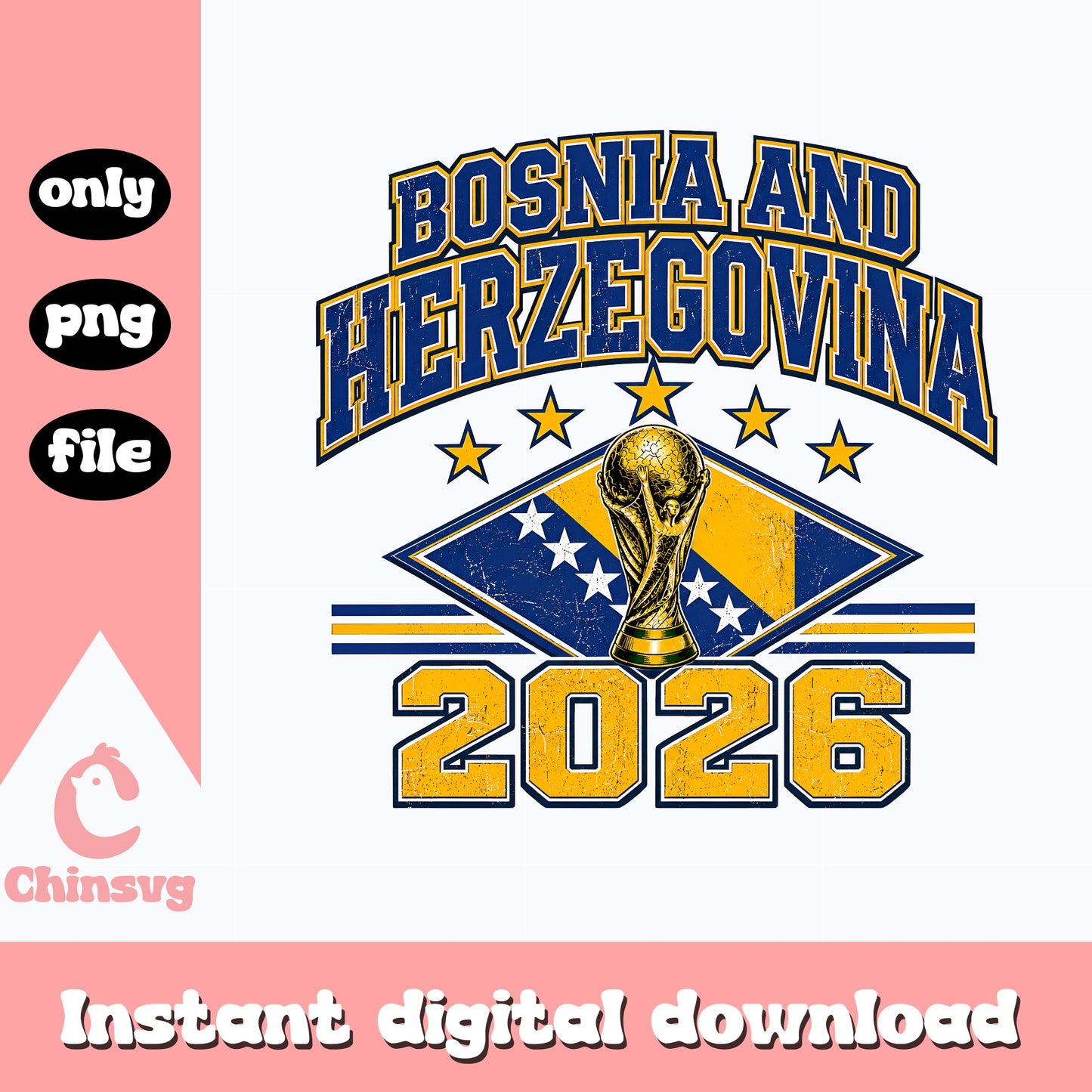 Bosnia And Herzegovina World Cup 2026 PNG, Soccer Trophy PNG, Football Fan PNG