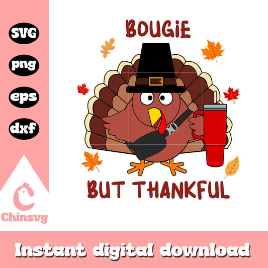 Bougie turkey but thankful svg, Bougie turkey svg, thanksgiving svg